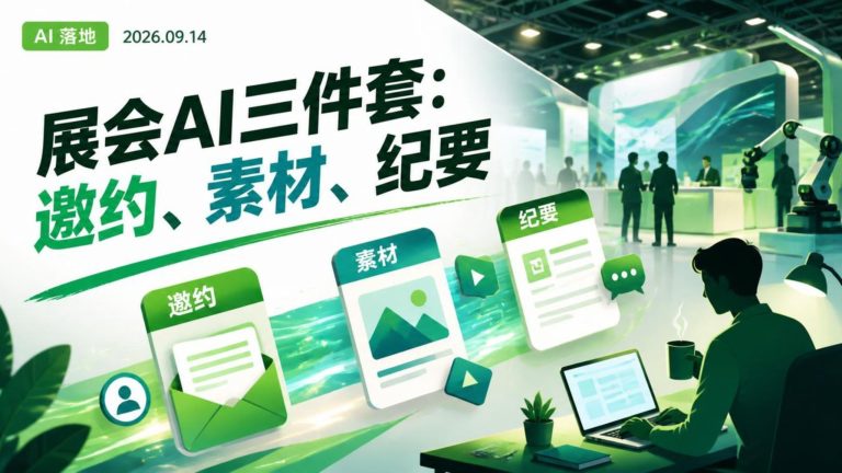 展会AI三件套邀约素材纪要别一版群发