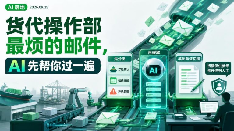 货代操作部最烦的邮件让AI先过一遍