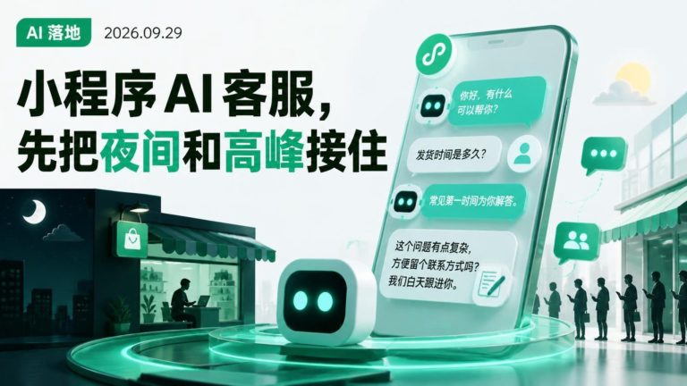 小程序AI客服先接夜间和高峰