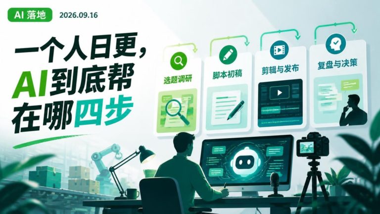 一个人日更AI到底帮在哪四步