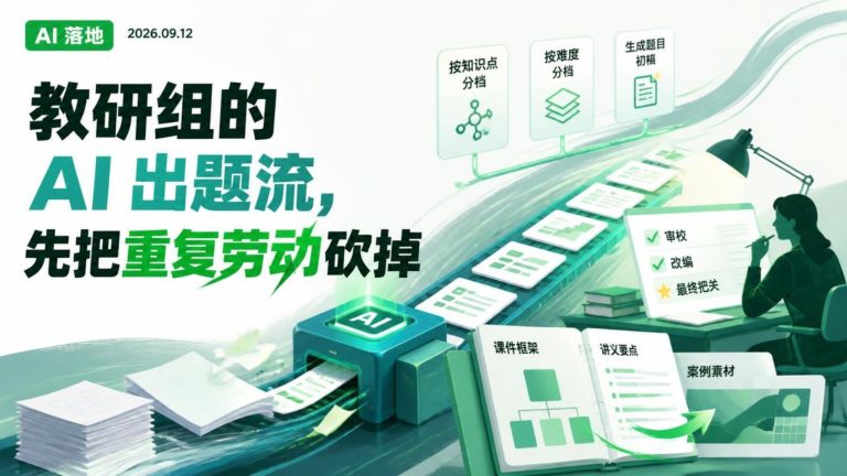教研组AI出题初稿把重复劳动砍掉