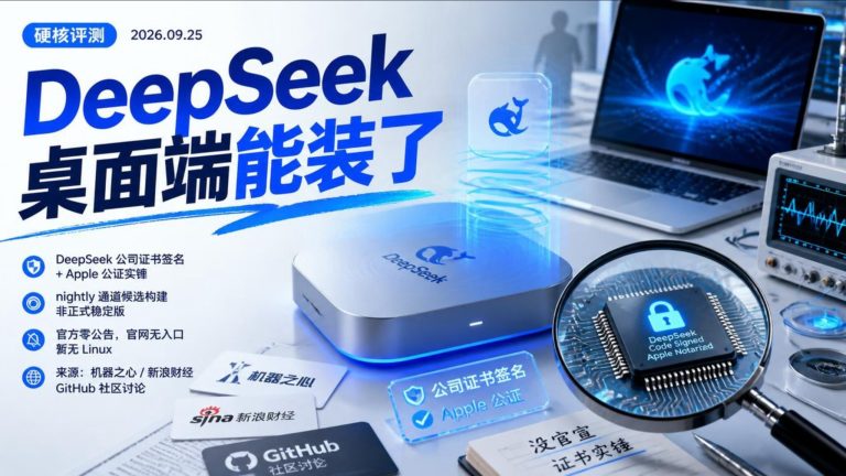 DeepSeek桌面端悄悄能装了：证书实锤官方出品，但先别当稳定版用