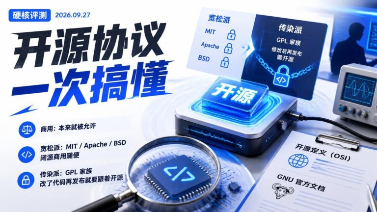 开源协议一次搞懂：能不能商用、会不会传染、要不要开源自己的代码