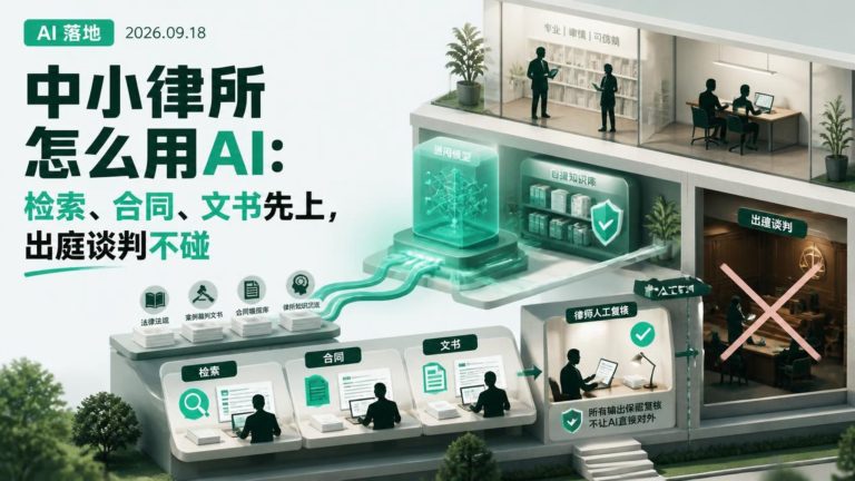 中小律所AI落地检索合同文书先上出庭谈判不碰