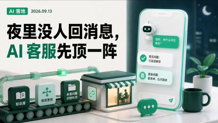 夜里没人回消息小团队先让AI客服值夜班
