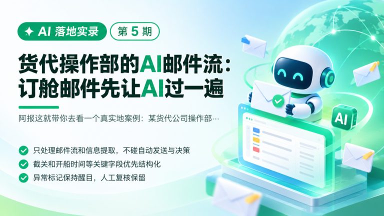 货代操作部用AI筛订舱邮件人工只做确认
