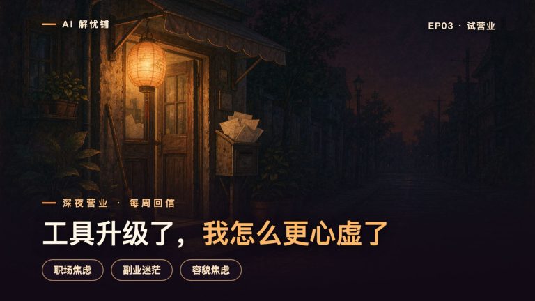 工具升级了，我怎么更心虚了？AI解忧铺EP03