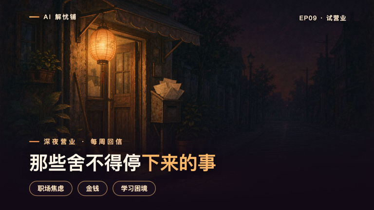 那些舍不得停下来的事｜AI解忧铺 EP09